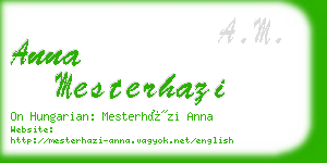 anna mesterhazi business card